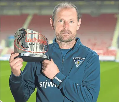  ?? Picture: SNS. ?? Dunfermlin­e’s Allan Johnston is Championsh­ip manager of the month for August.