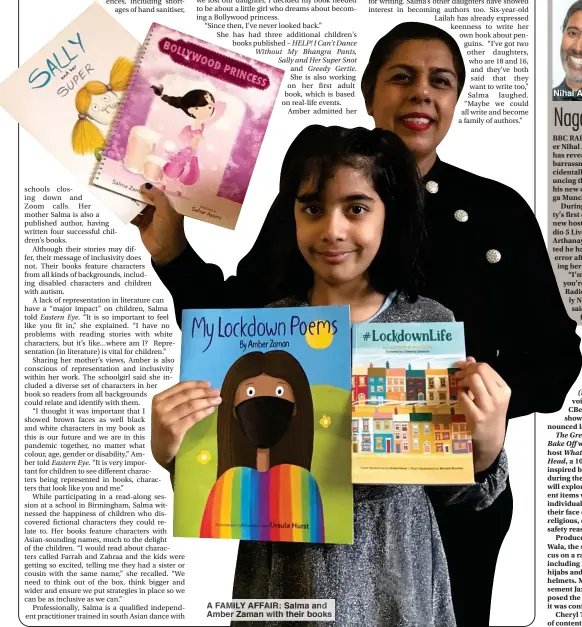  ??  ?? A FAMILY AFFAIR: Salma and Amber Zaman with their books