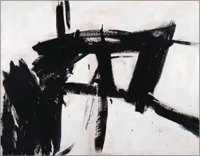  ??  ?? Kline’s Vawdavitch (1955): “fierce black brushmarks”