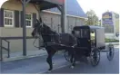  ?? ?? An Amish horse-drawn carriage in Pennsylvan­ia Dutch country.