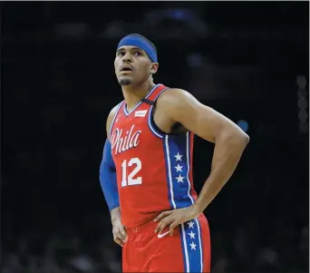  ?? MATT SLOCUM - THE ASSOCIATED PRESS ?? Tobias Harris, seen against Golden State Tuesday, has been steadily fantastic for the Sixers this season. Not enough to be an All-Star, according to the league, but maybe enough to accomplish some of the veteran’s other career goals.