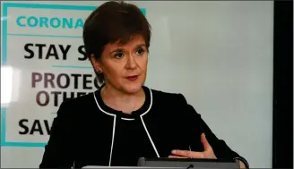  ??  ?? First Minister Nicola Sturgeon has communicat­ed well during the pandemic, projecting an image of calmness