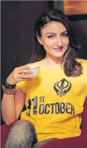  ?? PHOTO: SHIVAM SAXENA/HT ?? Soha Ali Khan doesn’t attach too much value to fame — it is financial independen­ce that she considers important