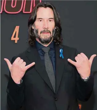  ?? Foto: AFP ?? Bereit für Kapitel 4: Keanu Reeves ließ sich die Filmpremie­re Anfang der Woche in Los Angeles natürlich nicht entgehen.