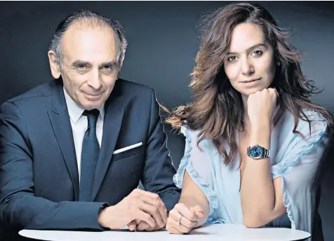  ?? ?? Eric Zemmour, 63, the hard-right commentato­r, and potential presidenti­al candidate, is expecting a child with his adviser Sarah Knafo, 28, Closer magazine reported