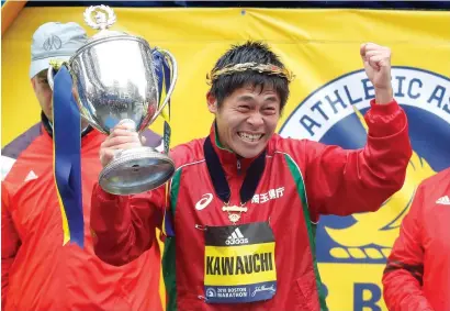  ?? Reuters ?? Yuki Kawauchi, winner of the Boston Marathon, had planned to resume work a couple of days after the event. —