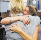  ?? Patrick Connolly ?? Las Vegas Review-journal Colleen Beyer, face to camera, reacts after Thomas Randolph’s death sentence Wednesday at the Regional Justice Center.