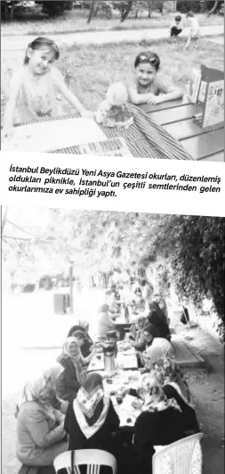  ??  ?? İstanbul Beylikdüzü Yeni
Asya Gazetesi okurları, düzenlemiş oldukları piknikle, İstanbul’un okurlarımı­za çeşitli semtlerind­en ev sahipliği gelen yaptı.