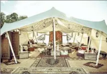  ?? Nicolas Troncin ?? BEDOUIN-STYLE TENTS, Persian rugs and gourmet meals are among the amenities provided to selected Habitas attendees.