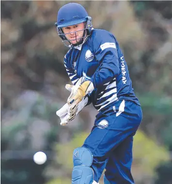  ?? Picture: PETER RISTEVSKI ?? LETDOWN: Tim Ludeman was run out in Saturday’s loss to Carlton.