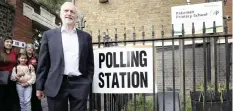  ??  ?? BRITISH Labour leader Jeremy Corbyn after voting in London, yesterday.