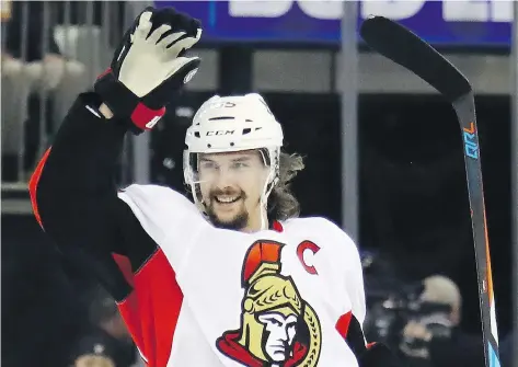  ?? BRUCE BENNETT/GETTY IMAGES ?? Erik Karlsson is leading a largely anonymous Ottawa Senators lineup against the star-laden Pittsburgh Penguins.