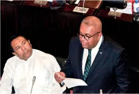  ??  ?? File picture of Finance Minister Mangala Samaraweer­a presenting the 2018 budget in November 2017.