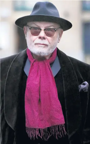  ??  ?? Jailed: former glam rock star Gary Glitter