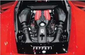  ??  ?? The 492kW Ferrari engine has impressive power, and looks beautiful too.