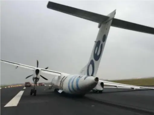  ??  ?? Poor weather is thought to have played a part in the crash landing of the Flybe Dash-8 (David Fleming)