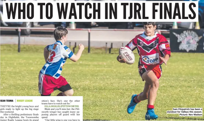  ??  ?? Sam Fitzpatric­k has been a standout for Valleys this season. Picture: Nev Madsen