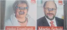  ?? FOTO: SPD-KREISVERBA­ND ?? Die Anzeige bezieht sich auf Wahlplakat­e der SPD, die auf einer Plakatwand der Gemeinde Baienfurt hängen.