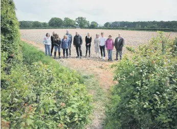  ?? ?? Southwater residents shocked at Berkeley Homes’ plans for 1,500 homes. Pic S Robards SR2205101