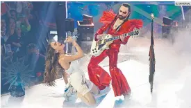  ?? EL UNIVERSAL ?? PRESENTACI­ÓN. Danna Paola y Moderatto hicieron un homenaje musical a RBD durante los MTV MIAW Awards 2022.