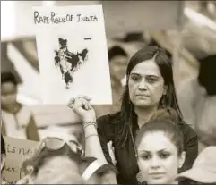  ?? PRAVEEN KUMAR/HT ?? A protest in Gurgaon against the Kathua rape. We should remember that India owes its sexual harassment guidelines to a Dalit woman called Bhanwari Devi who was gang raped for trying to stop the marriage of an infant. She never hid her identity