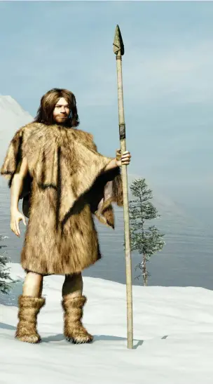  ?? BILD: SHUTTERSTO­CK ?? DåLIG ISOLERING. Neandertal­arna var av allt att döma den första människoar­ten som använde kläder, men de var inte skickliga nog jägare och skräddare för att tillverka varma vinterkläd­er när klimatet blev kyligare.