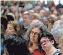  ?? SETH HARRISON/THE JOURNAL NEWS ?? Hundreds attended a vigil at Congregati­on Kol Ami in White Plains, N.Y., on Sunday in response to the fatal shooting at a Pittsburgh synagogue.