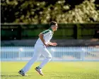  ?? DAVID UNWIN/STUFF ?? Hugh Symes was part of a gutsy Marist bowling effort in the semifinal win against United. (File photo)
