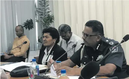  ?? Photo: Losirene Lacanivalu ?? Chief Administra­tion Officer ACP Itendra Nair at the Public Accounts Committee Submission­s in the Parliament room on April 24, 2018.