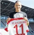  ?? Foto: FCA ?? Jonathan Schmid spielt ab sofort für den FC Augsburg.