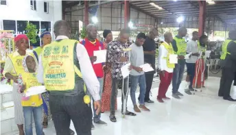  ?? ?? Worshipper­s testifying at the just concluded programme tagged: “… And The Enemies Submitted” organised by the Lord’s Chosen Charismati­c Revival Ministries at its National Headquarte­rs, Odofin Park Estate, Ijesha, Oshodi- Apapa Expressway, Lagos