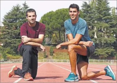  ??  ?? UNIÓN. Eusebio Cáceres y Pablo Torrijos se entrenan en el Centro de Alto Rendimient­o de Madrid.