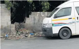  ?? Picture: ZOLILE ZAMISA ?? HEALTH RISK: A pile of refuse near a busy taxi rank in the CBD, which is in a filthy state