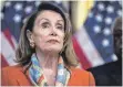  ?? FOTO: AFP ?? Nancy Pelosi, Sprecherin des Repräsenta­ntenhauses.