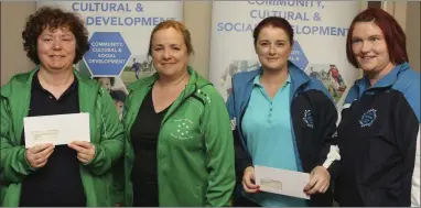  ??  ?? Nicola Reilly and Marie Mullen from Avondale All Stars with Tracy Walker and Denise Brennan from Arklow Majorettes.