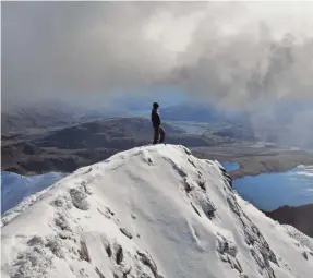  ??  ?? Manuel Maqueo won a Momondo DNA Journey, and is spending a year traveling around the world to see the places his forebears lived. One stop was the top of Roy’s Peak in Wanaka, New Zealand. MANUEL MAQUEO