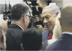  ??  ?? 0 Benjamin Netanyahu with Mr Saar earlier in the year
