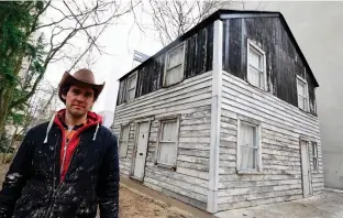  ??  ?? A file photo of artist Ryan Mendoza as he poses in front of Rosa Parks’ house during an interview in Berlin. —