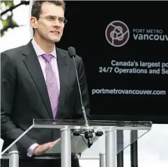  ?? KIM STALLKNECH­T / POSTMEDIA NEWS FILES ?? Robin Silvester, president and chief executive of the Vancouver Fraser Port Authority, says the permitting processes for proposed projects are taking too long.