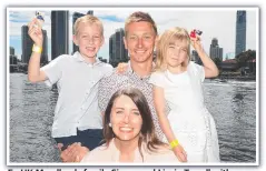  ?? Picture: Glenn Hampson ?? Ex-UK Maudlands family Simon and Lizzie Tyrrell with children Elliott, 8, and Violet, 5.