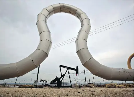  ?? CHIP CHIPMAN/BLOOMBERG FILES ?? A pumpjack operates in an oilfield near Taft, Calif. In Canada, there has been considerab­le push-back against the developmen­t of our nation’s resources, writes Martin Pelletier, leaving us as nearly fully exposed to the damaging inflationa­ry effect of supply disruption­s.