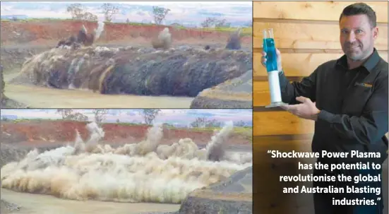  ??  ?? According to Blastboss, Shockwave creates a hydraulic shockwave effect that increases rock fracturing using fewer explosives.