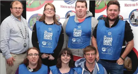  ??  ?? Pictured with President James Healy at the Macra na Feirme/National Dairy Council All Ireland Bowling Finals at the ALSAA Sports Arena in Dublin were Termonfeck­in Macra from Louth. From back left Marita Bayly, James Reilly, Nigel Corcoran, Helen...
