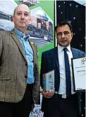  ?? ?? ●●Special Recognitio­n Award – Presented to Chief Inspector Andy Riley by Zulf Ahmed