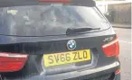  ??  ?? BMW X3 registered SV66 ZLO