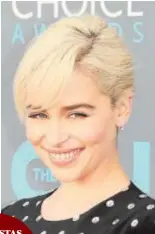  ??  ?? Emilia Clarke Ha puesto de moda el «rubio polar»