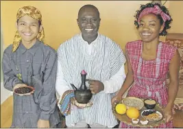  ?? Lynn Curwin/truro daily news ?? Three of those who will be taking part in a coffee and community celebratio­n Thursday evening are, from left, Juang Juanda, of Indonesia, Dr. Lord Abbey, of Ghana and Sashoy Wright, of Jamaica.