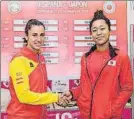  ?? FOTO: RFET ?? Sorribes y Osaka, duelo de Fed Cup