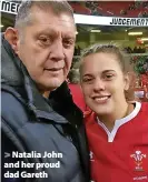  ?? ?? Natalia John and her proud dad Gareth