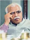  ?? SANDEEP SAHDEV ?? Manohar Lal Khattar